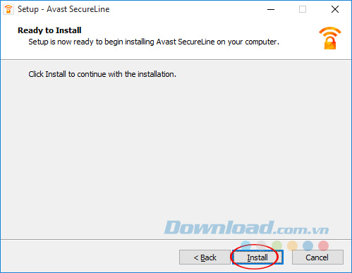 Bắt đầu cài đặt Avast SecureLine