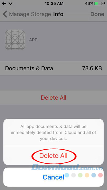 Xác nhận xóa dữ liệu