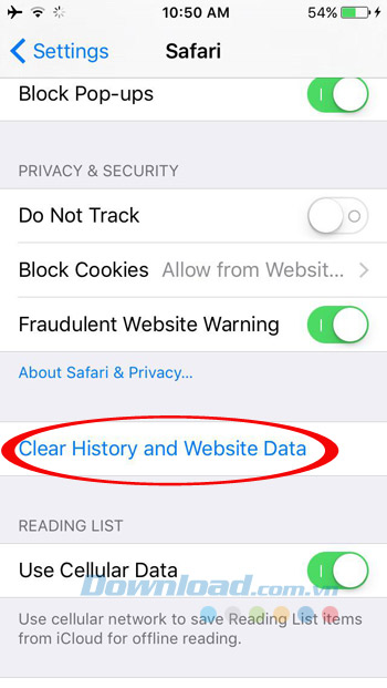 Xóa lịch sử duyệt web