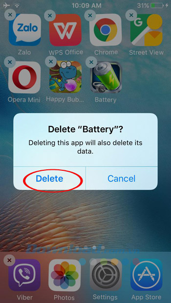 Xác nhận gỡ bỏ ứng dụng