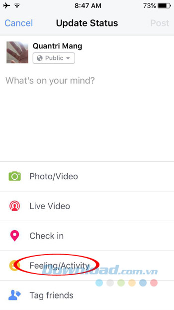 Cập nhật Status Cập nhật Status