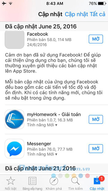 Cập nhật Facebook Cập nhật Facebook