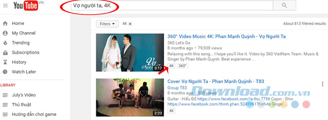 Tìm video 4K Tìm video 4K