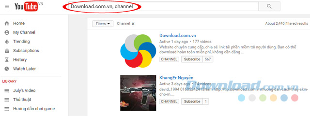 Tìm kênh Tìm kênh