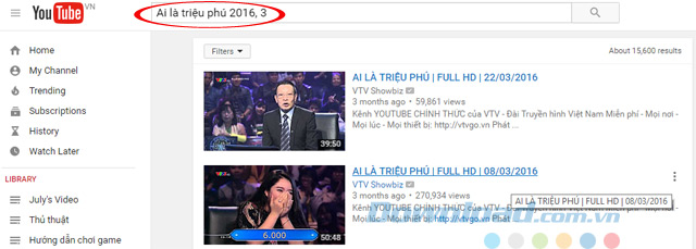 Thời gian đăng video Thời gian đăng video