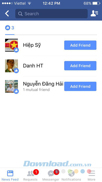 Xem số người Like