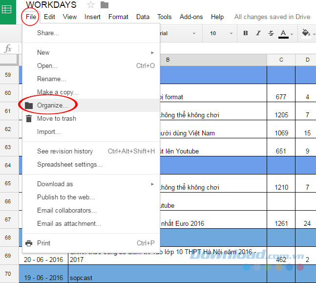 Chuyển dữ liệu Google Docs vào Google Drive Chuyển dữ liệu Google Docs vào Google Drive