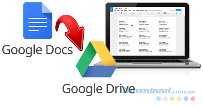 Cách chuyển dữ liệu từ Google Docs sang Google Drive - Download.vn