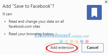 Cài đặt Save to Facebook Cài đặt Save to Facebook
