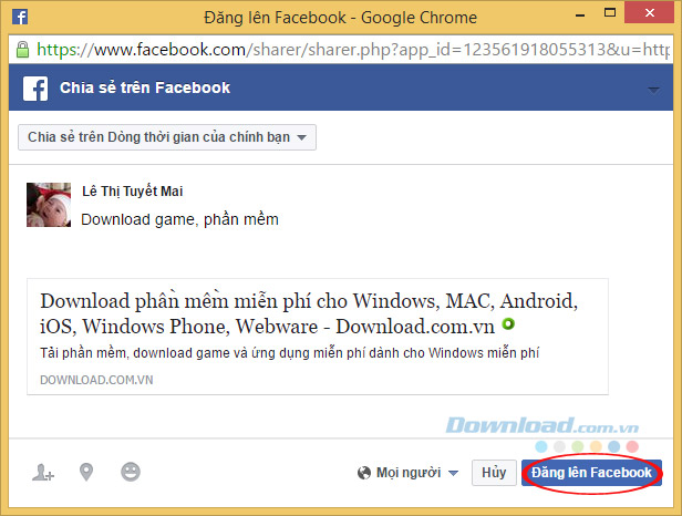 Đăng bài lên Facebook Đăng bài lên Facebook