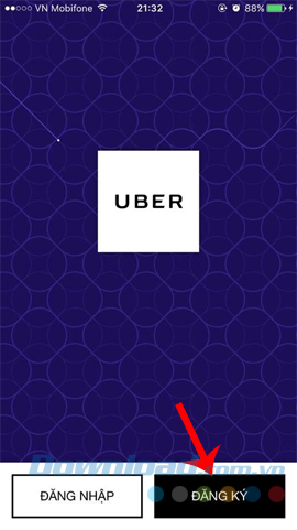 Đăng ký tài khoản Uber