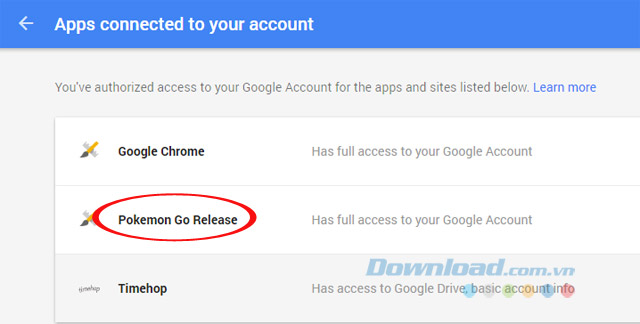 Gỡ bỏ quyền truy cập