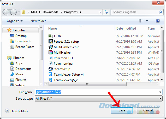 Cài đặt Genymotion
