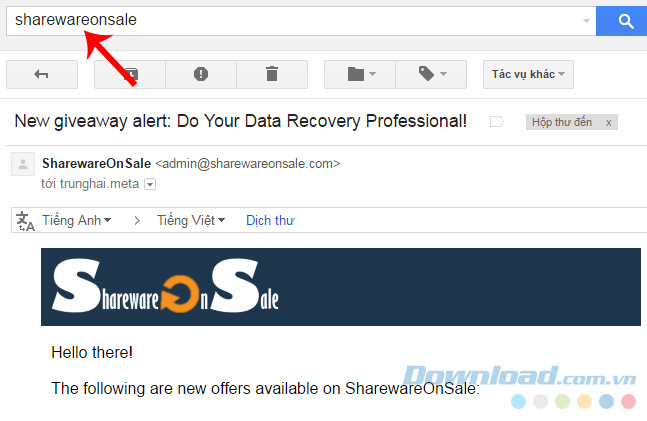 Xóa toàn bộ thư Gmail của một người gửi bất kỳ