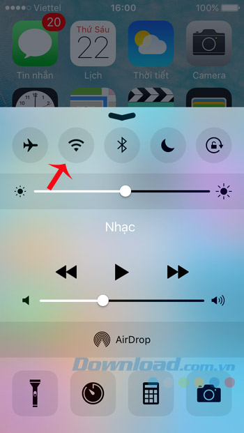 Bật wifi Bật wifi