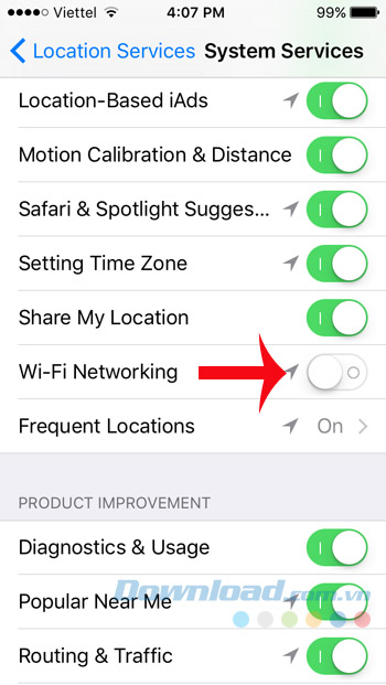 Tắt mạng Tắt mạng
