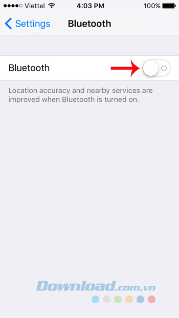 Tắt Bluetooth Tắt Bluetooth
