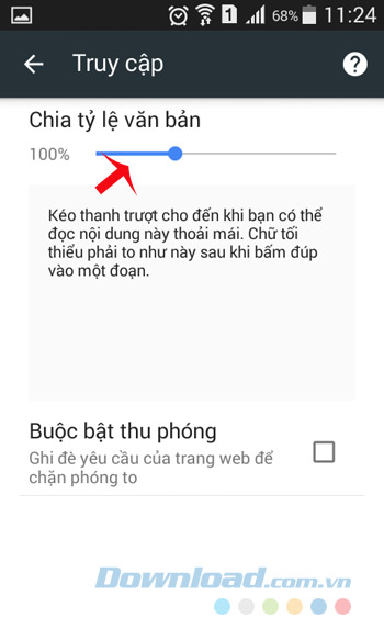 Chia tỷ lệ văn bản