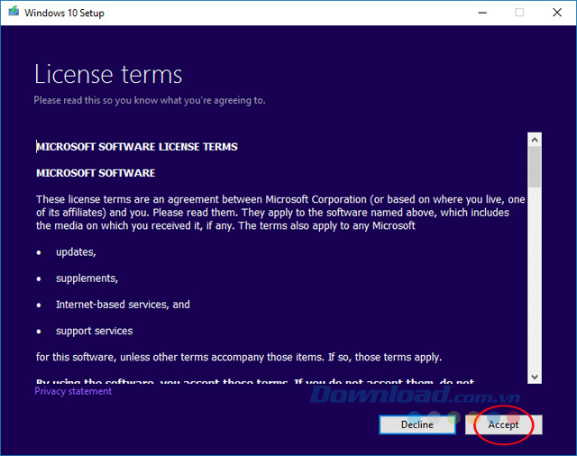 Đồng ý nâng cấp Windows 10 Đồng ý nâng cấp Windows 10