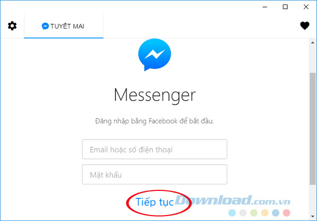 Đăng nhập ứng dụng