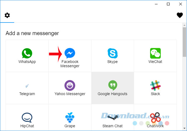 Giao diện chính của All-in-One-Messenger