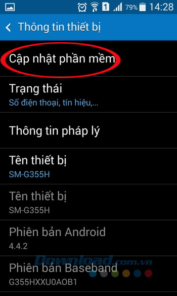 Cập nhật phần mềm