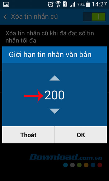 Giới hạn số tin