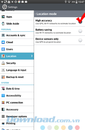 Lỗi định vị trên android