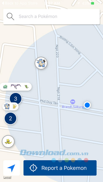 Định vị Pokemon