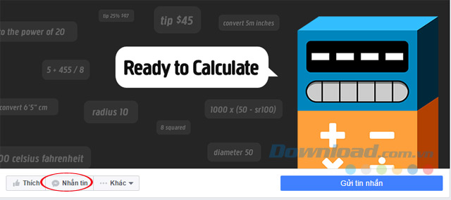 Nhấn vào Nhắn tin