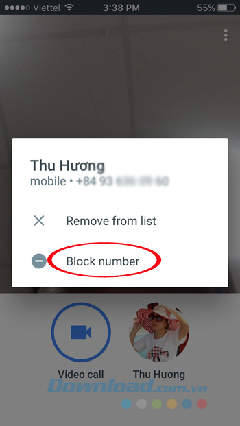 Chặn số điện thoại