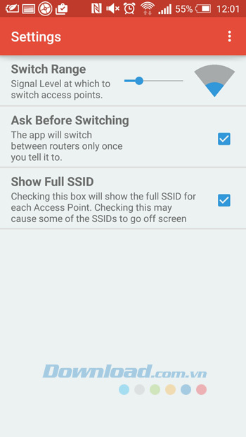 Tùy chỉnh các thiết lập
