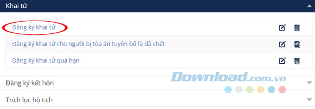 Đăng ký khai tử