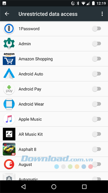 Thiết lập Data Saver