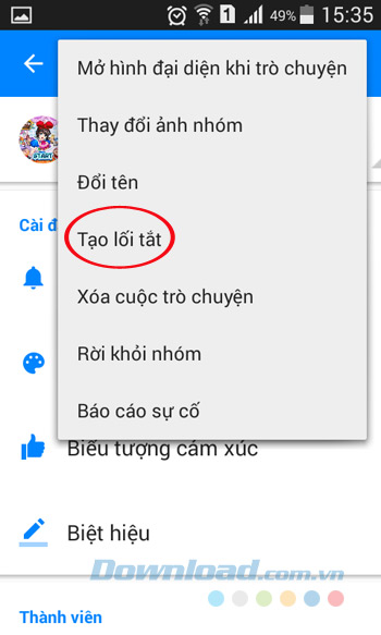 Tạo lối tắt