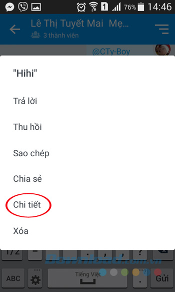 Chi tiết tin nhắn