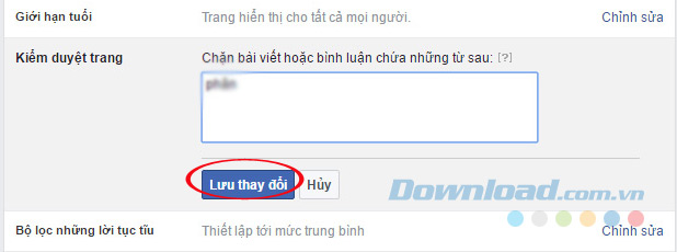 Kiểm duyệt trang Facebook Kiểm duyệt trang Facebook