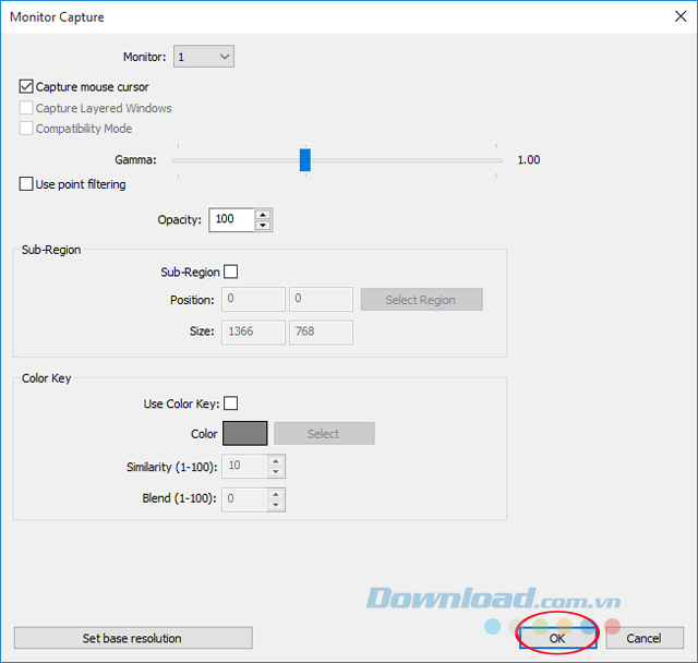 Tùy chỉnh thông số quay video