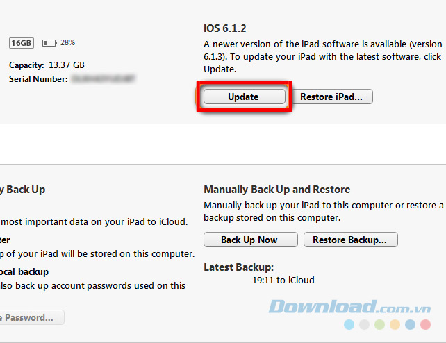 Sửa lỗi cục gạch ios 10