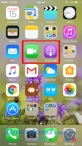 Xóa ứng dụng có sẵn trên iPhone 7