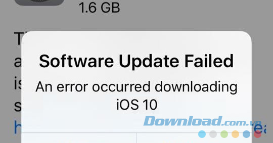 Sửa lỗi "không cập nhật được iOS 10"