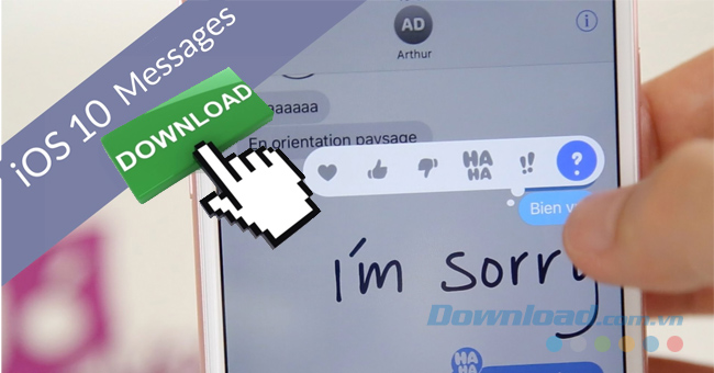 Cách tải và cài đặt ứng dụng cho iMessage iOS 10 - Download.vn