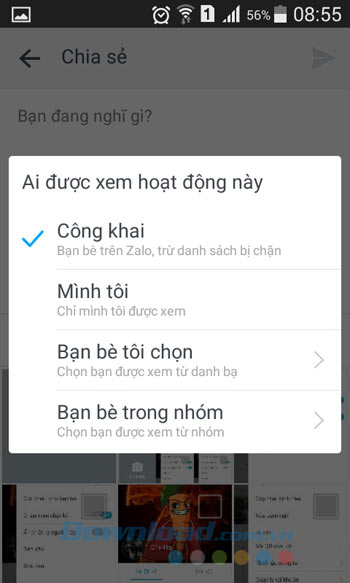 Chọn chế độ hoạt động