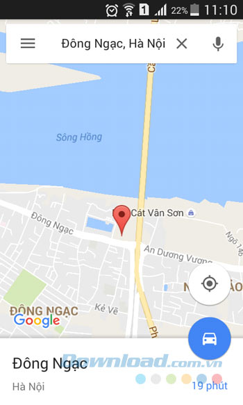 Địa điểm được gửi từ máy tính