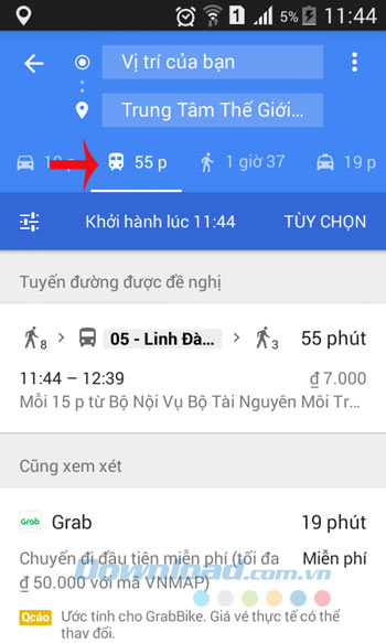 Chuyển sang biểu tượng xe bus