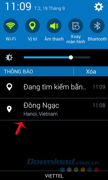 Xuất hiện thông báo trên điện thoại