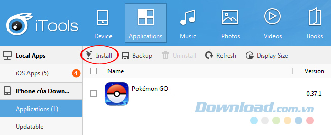 Cài ứng dụng cho iPhone bằng máy tính