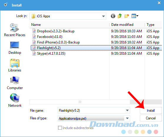 Cài ứng dụng iOS bằng file ipa