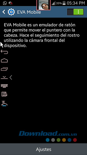 Chỉnh các chức năng trên ứng dụng