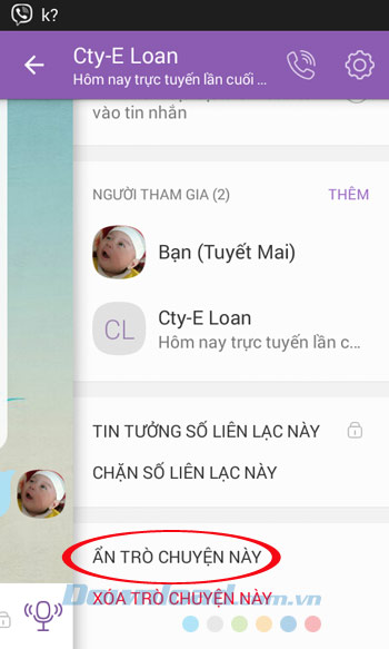 Ẩn trò chuyện này Ẩn trò chuyện này